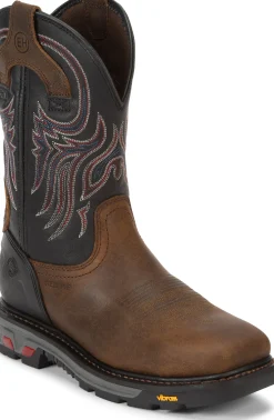 Justin Boots Tanker 11" Steel Toe Walnut Outlet
