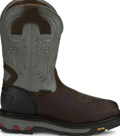 Justin Boots Tanker 11" Steel Toe Work Boot Timber Brown New