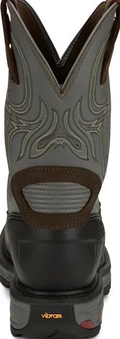 Justin Boots Tanker 11" Steel Toe Work Boot Timber Brown New