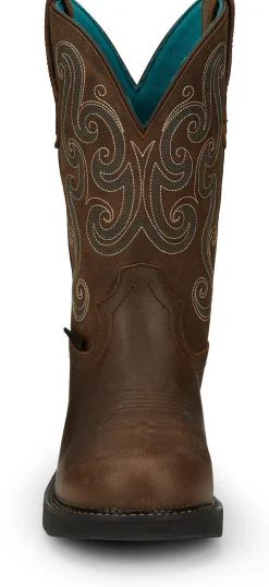 Justin Boots Tasha 11" Steel Toe Waterproof Work Boot Brown New