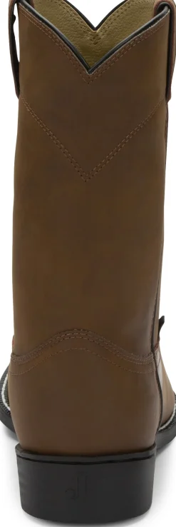 Justin Boots Temple 10" Roper Clay Brown Outlet