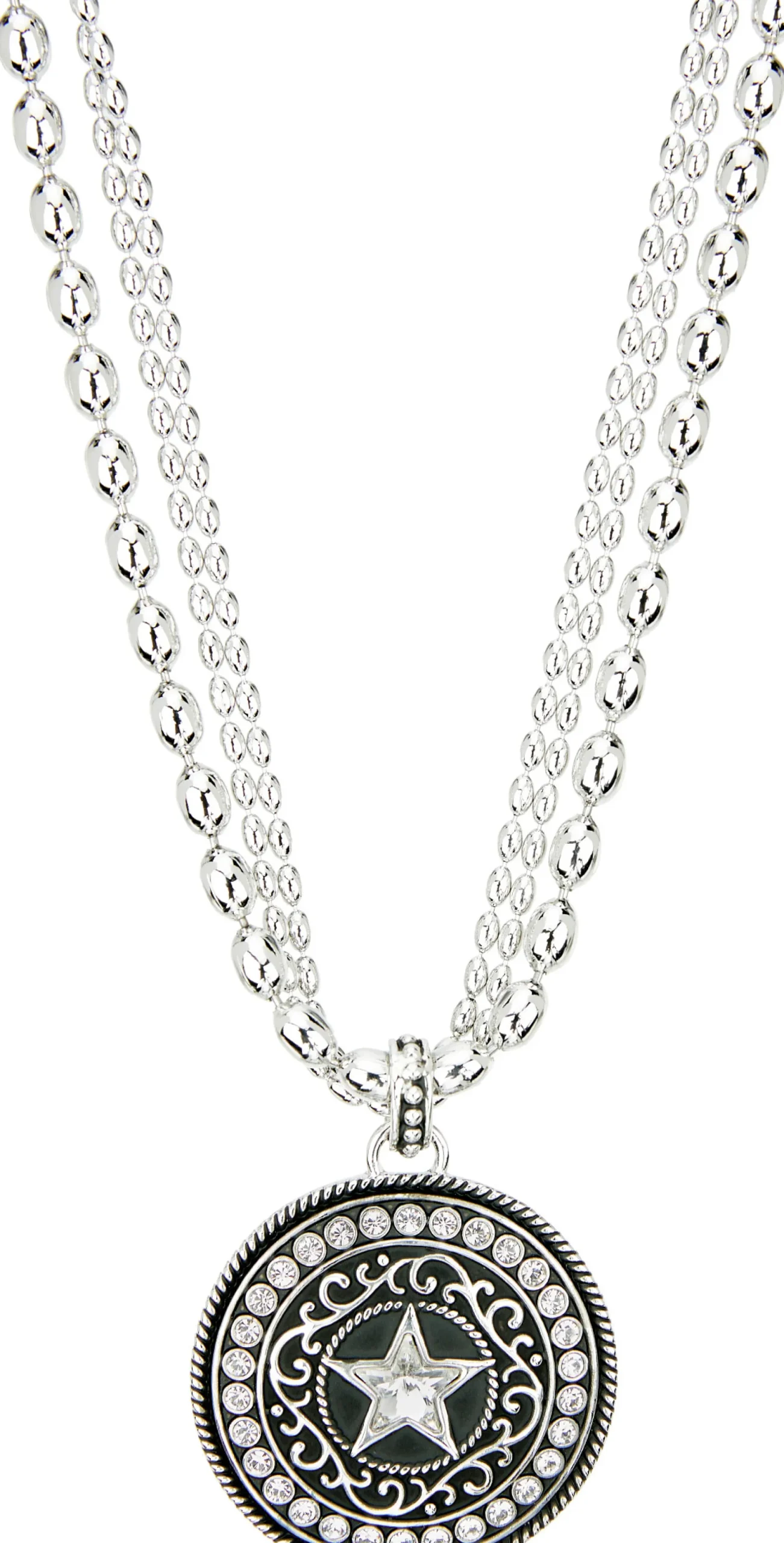 Justin Boots Texas Star Necklace Silver New