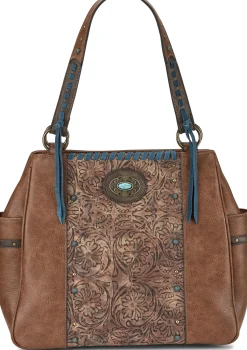 Justin Boots Tote Bag Brown
