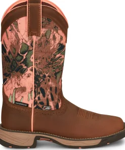 Justin Boots Trekker 11" Waterproof Work Boot Russet Brown Best