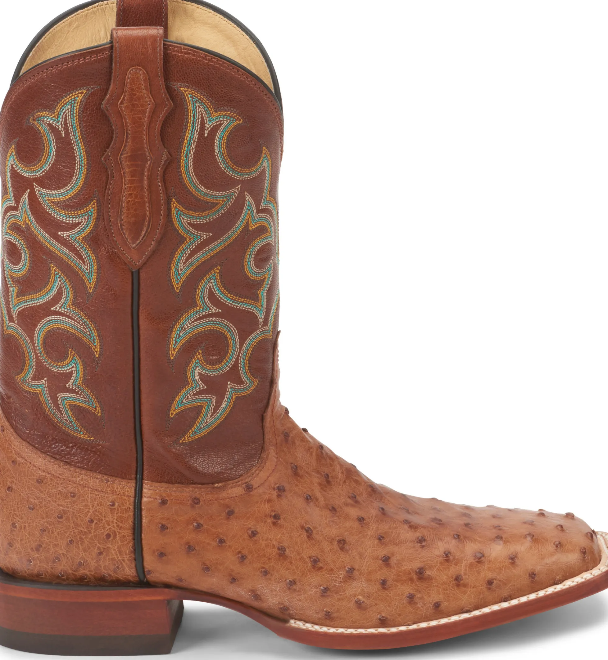 Justin Boots Truman 11" Full Quill Ostrich Cognac Discount