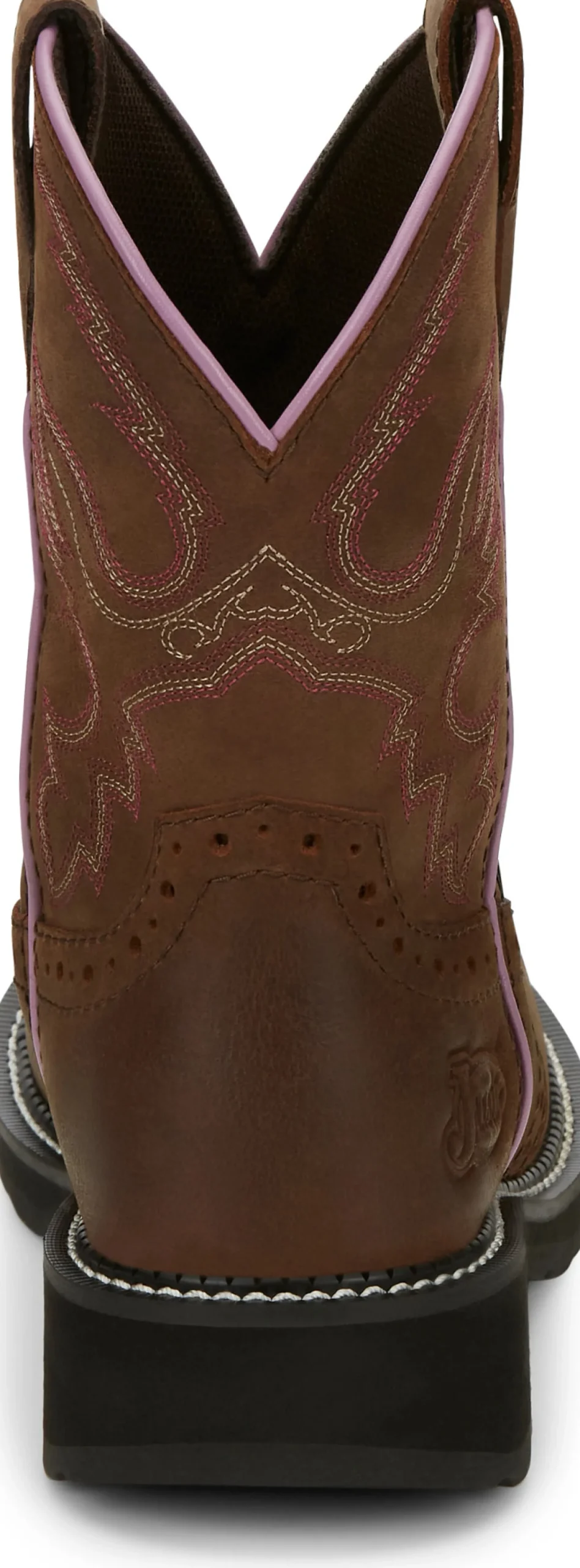 Justin Boots Wanette 8" Steel Toe Waterproof Work Boot Aged Bark Clearance
