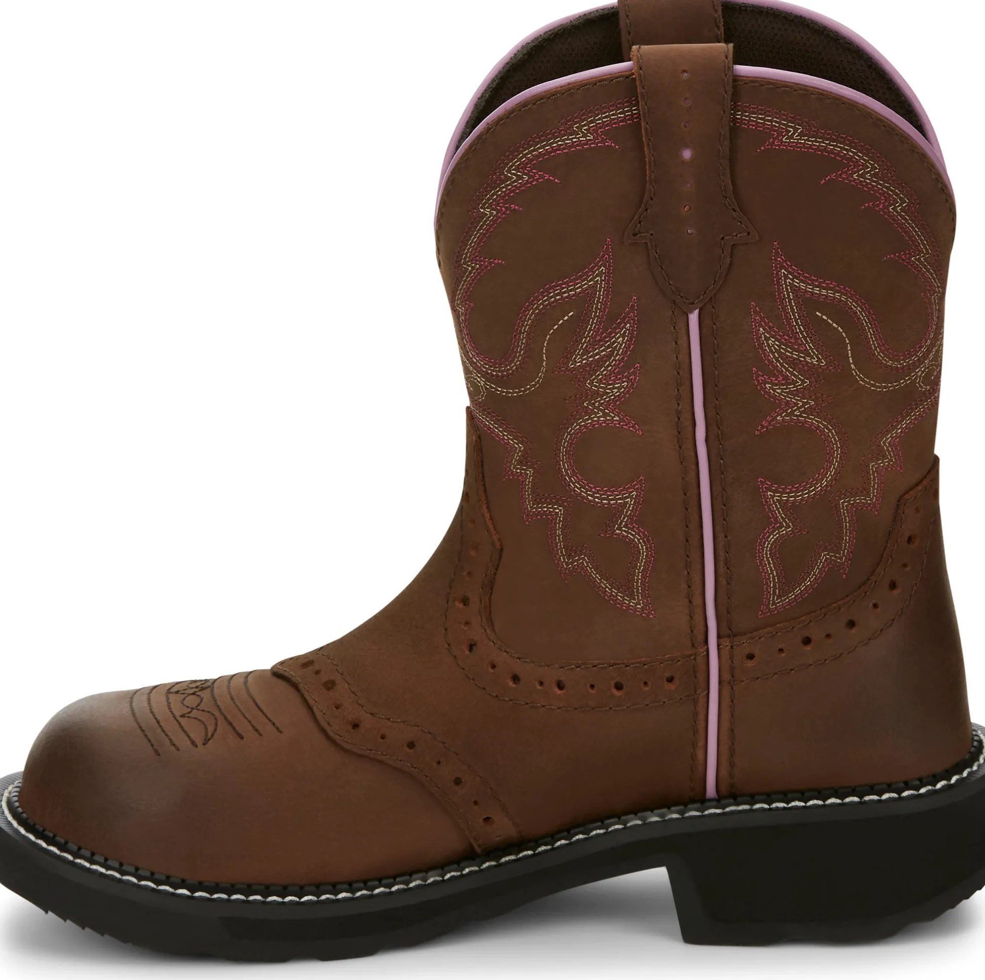 Justin Boots Wanette 8" Steel Toe Waterproof Work Boot Aged Bark Clearance
