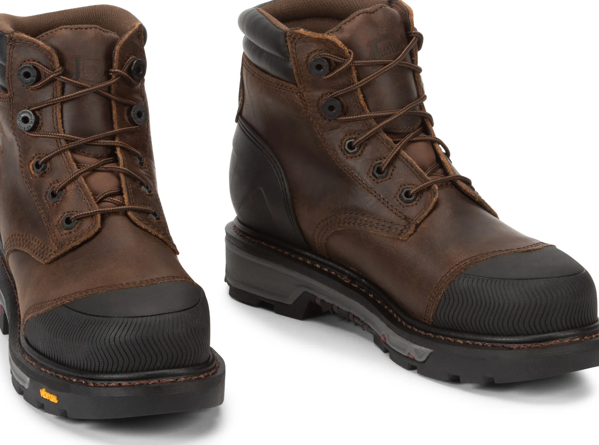Justin Boots Warhawk 6" Waterproof Nano Comp Toe Whiskey