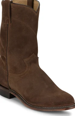 Justin Boots Wes 10" Suede Roper Almond Discount