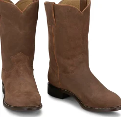 Justin Boots Wes 10" Suede Roper Butterscotch Clearance