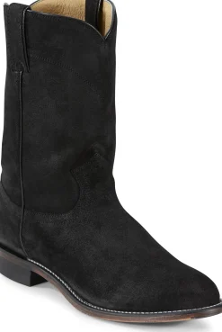 Justin Boots Wes 10" Suede Roper Onyx Sale