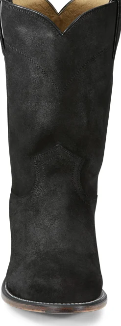 Justin Boots Wes 10" Suede Roper Onyx Sale