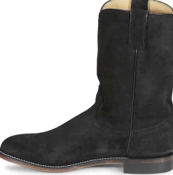 Justin Boots Wes 10" Suede Roper Onyx Sale