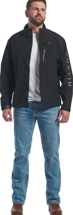Justin Boots Wind/Water Resistant Jacket Solid Black Outlet
