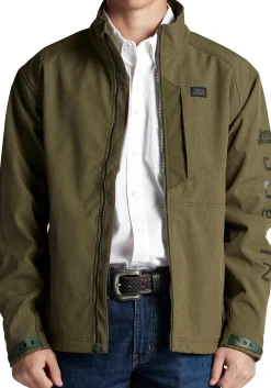 Justin Boots Wind/Water Resistant Jacket Olive Heather Clearance