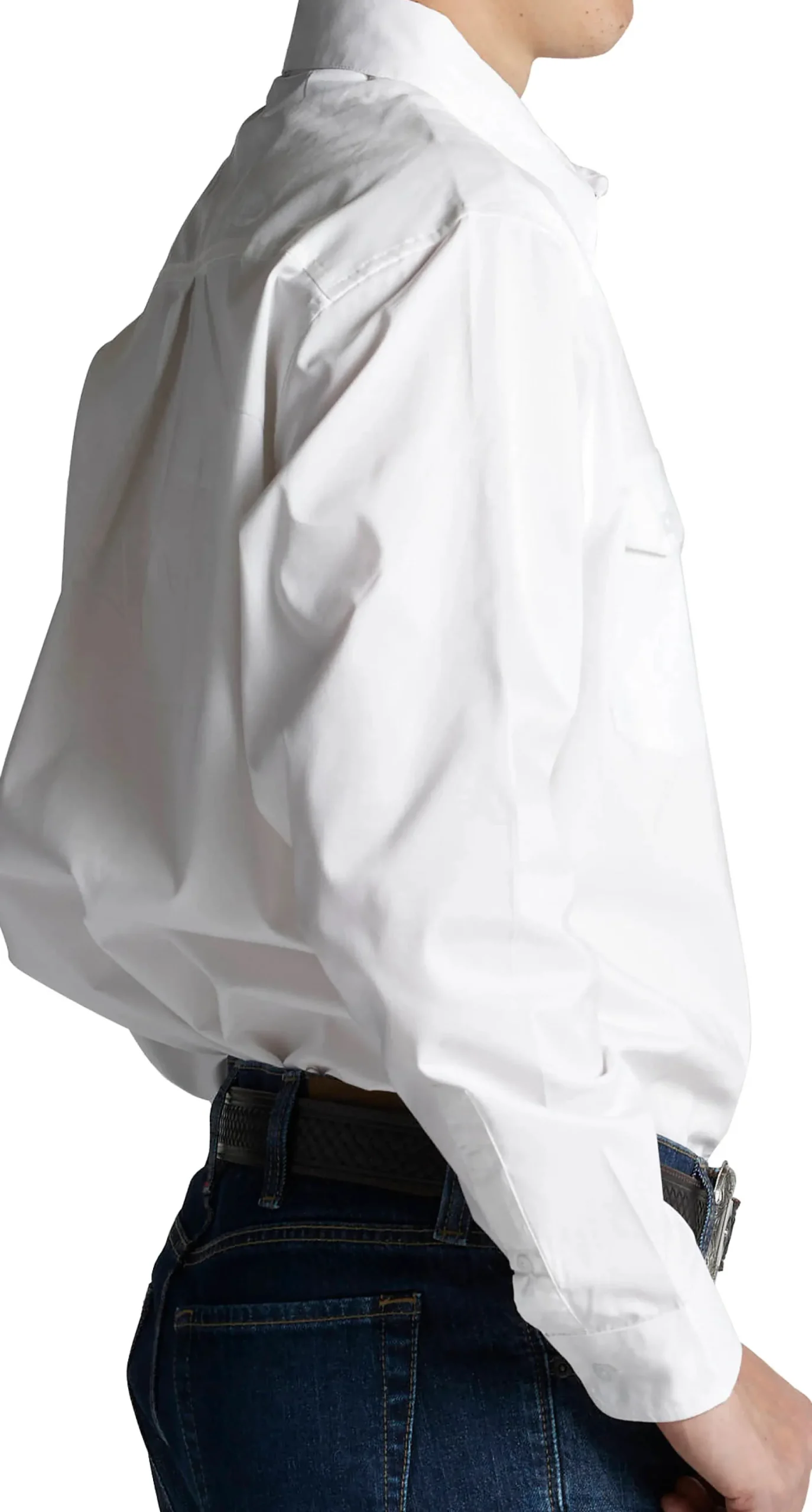 Justin Boots Woven Button Down Bright White Online